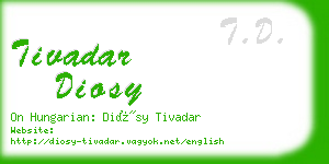 tivadar diosy business card